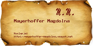 Mayerhoffer Magdolna névjegykártya